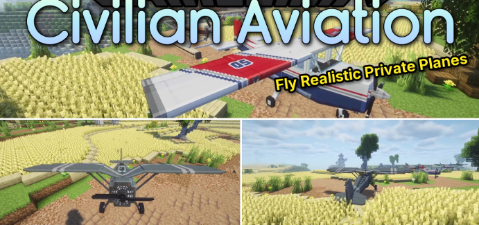 Civilian Aviation для Майнкрафт [1.21.1, 1.21]