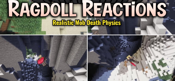 Ragdoll Reactions для Майнкрафт [1.21.1, 1.21]