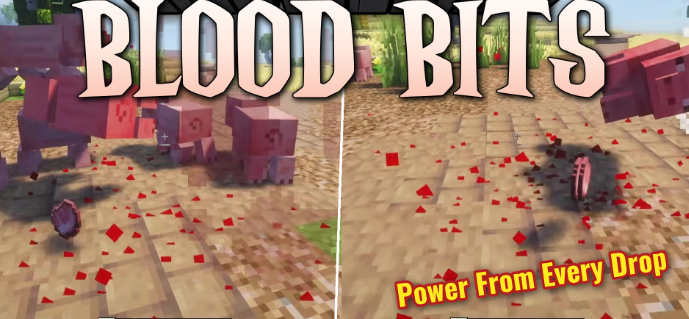 Blood Bits для Майнкрафт [1.21.8, 1.21.7, 1.21.6]
