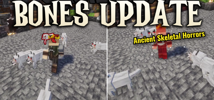Bones Update для Майнкрафт [1.21.1, 1.21.10, 1.21.9]
