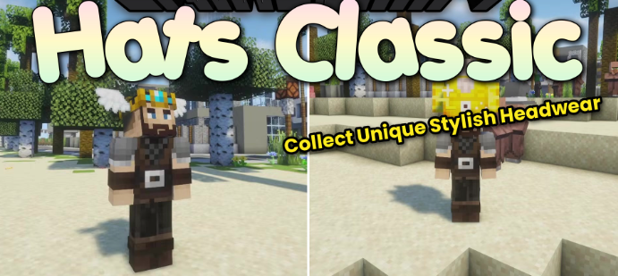 Hats Classic для Майнкрафт [26.1.2, 26.1.1, 26.1]