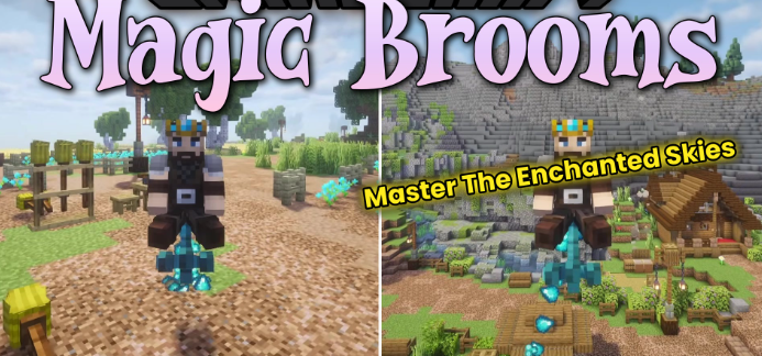 Magic Brooms для Майнкрафт [26.2, 26.1.2, 26.1.1]