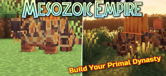 Mesozoic Empire для Майнкрафт [1.20.1, 1.20]