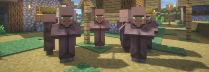 Leashable Villagers для Майнкрафт [26.1.2, 26.1.1, 26.1]