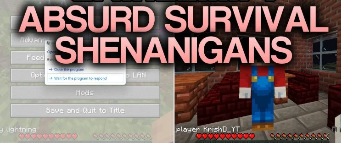 Absurd Survival Shenanigans для Майнкрафт [26.1.2, 26.1.1, 26.1]