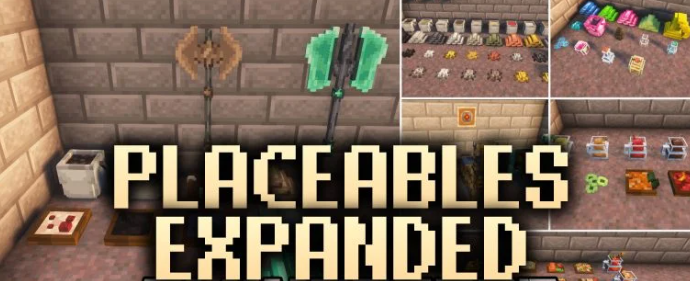 Placeables Expanded для Майнкрафт [1.20.1, 1.20]